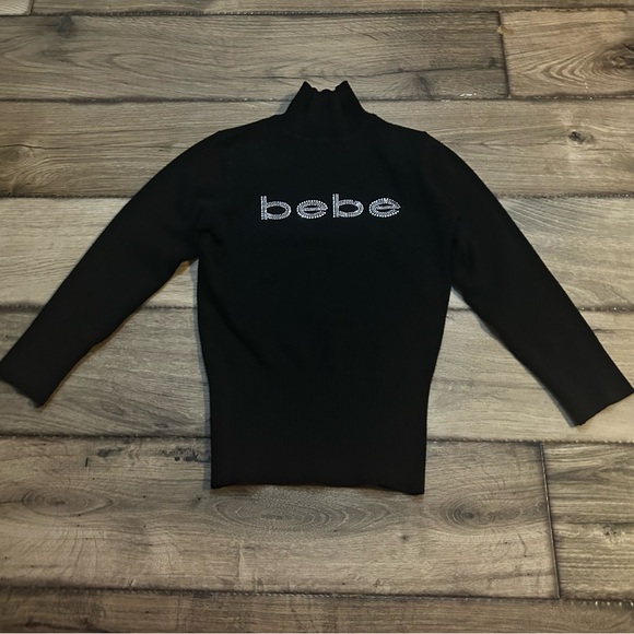 bebe Sweaters - Bebe Y2K mcbling mock neck sweater